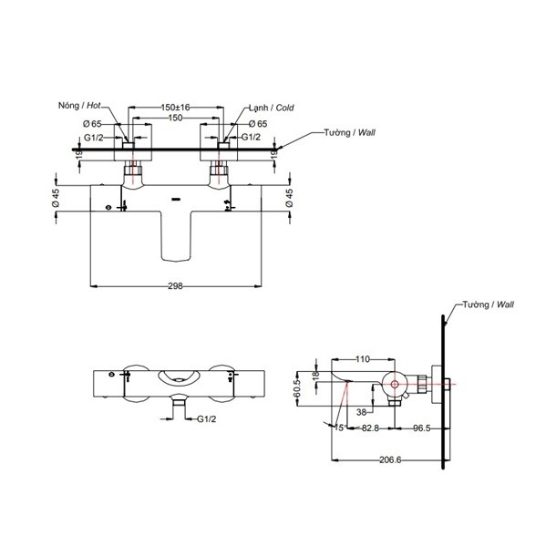 Sen tắm nhiệt độ TOTO TBV01402BA